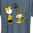 thumbnail image 3 of Peanuts - Charlie Brown Snoopy Fall Leaves - Women's Short Sleeve Graphic T-Shirt, 3 of 6