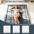 thumbnail image 5 of Cozy Harbor    Foldable &  Breathable   Full Memory Foam Futon  Mattress, Gray, 5 of 8