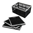 Anbers 42 L Plastic Collapsible Storage Crate, Folding Milk Crate