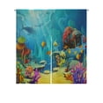 thumbnail image 1 of Cortina Noren ABPHQTO Montaña Mar Pescado Pájaro Japonés 105x120 cm, 1 of 1