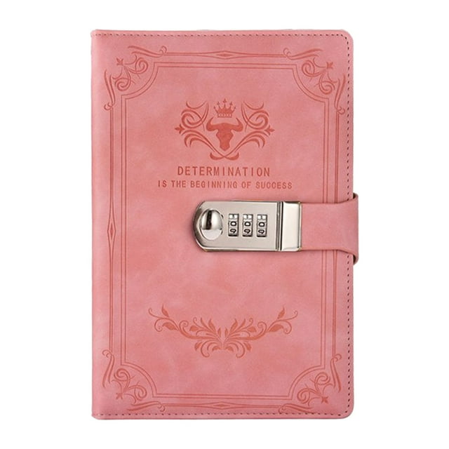 IMENGL Clearance! Delayuji Notebooks for School Password Lock Notebook A5 Pu Leather Password Lock Notebook Student Business Office One Size Multi-Color