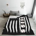 thumbnail image 5 of Baseball Gifts for Boys Adults Room Decor Super Soft Warm Fleece Plush Flannel Softball Throw Blanket Baseball Stuff Gift for Baseball Lover Kids Men Women 50"X40", 5 of 6