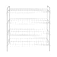 thumbnail image 2 of Mainstays Steel Wire Shoe Organizer, 4-Tiers, 12 Shoe Pair Capacity, Durable Shoe Rack, White, 2 of 12