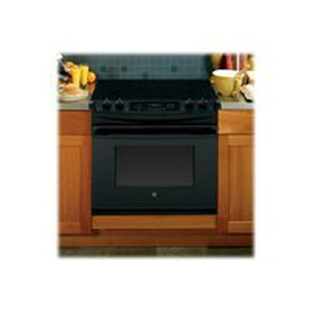 GE - 4.4 Cu. Ft. Self-Cleaning Drop-In Electric Range - Black