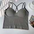 thumbnail image 4 of Top corto con tirantes finos sin costuras para mujer, talla única, 4 of 5