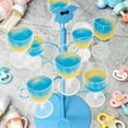 thumbnail image 3 of Wanchiy 3-Tier Metal Cocktail Wine Rack Tree Stand – Blue with Bow Accent, Holds 12 Glasses, for Home Bar,Drinks Tree Display, 3 of 7