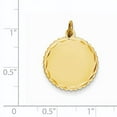 thumbnail image 2 of 14k Etched Edge .018 Gauge Engravable Round Scalloped 20x18mm Disc Charm XM176/18, 2 of 2