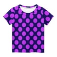 thumbnail image 4 of hengsof T-Shirt Décontracté à Manches Courtes à Pois pour Fille, Col Rond, Mode Été, Doux et Confortable, Basique Quotidien, Âges 3-14 Ans, 4 of 5