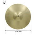 thumbnail image 2 of 12" Brass Alloy Crash Ride Hi-Hat Cymbals Box for Drum Set Students Beginners Professional Players, 2 of 6