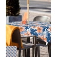 thumbnail image 5 of Orange Floral Monstera Leaves Watercolor Floral Square Tablecloth with Zipper,Waterproof Table Cloth with Umbrella Hole Patio Tablecloths for Outdoor Tables,Tropical Plant Spillproof Table Cover, 5 of 6