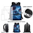thumbnail image 6 of Yuyamidu Lightning Dragon School Backpack for Kids, American Flag Large Capacity Elementary Student Book Bag with Side Pockets for Daily Use, Travel, Outdoor Activities, 6 of 6