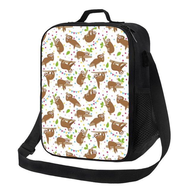 Disketp Cute Sloth Bolsa Térmica Estampada para Almuerzo, Lonchera para Hombres y Mujeres Adultos