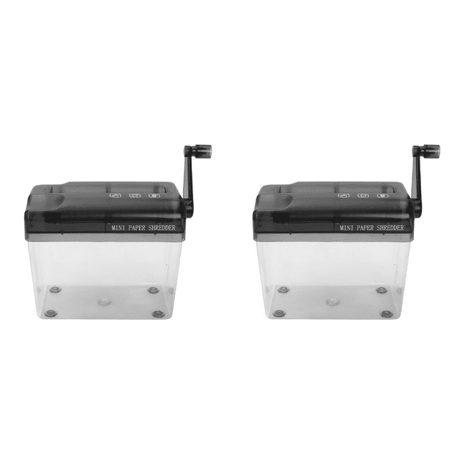 2X Mini Hand Shredder Portable Paper Shredder A6 Manual Shredder Documents Paper Cutting Tool Home Office Desktop