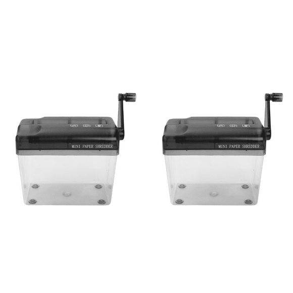 2X Mini Hand Shredder Portable Paper Shredder A6 Manual Shredder Documents Paper Cutting Tool Home Office Desktop