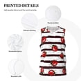 thumbnail image 6 of Easygdp Ladybugs on Black and White Striped1 Men's Mesh Basketball Jersey Quick Drying Sleeveless Shirts Fitted Muscle Tank Tops Sport Round Neck T-Shirt - X-Large, 6 of 9