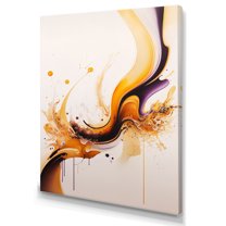 Designart White And Gold Fusion III Canvas Wall Art
