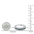 thumbnail image 2 of Dazzlingrock Collection 0.45 CT Round White, Blue Diamond Band for Her 18K White Gold Size 6.5, 2 of 3