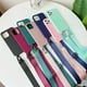 thumbnail image 4 of Funda de teléfono con correa cruzada de lujo para iPhone 16, 15, 14, 12, 13, Mini, 11 Pro Max Plus, funda trasera suave de silicona de color caramelo, 4 of 5
