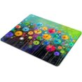 thumbnail image 2 of Watercolor Nature Landscape Floral Mouse Pad, Blossom Plants Herbs Garden Scene Colorful Spring Petal Flowers, 2 of 4