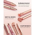 thumbnail image 6 of WEMATE Glitter Fancy Ballpoint Pens, Rose Gold, 1.0mm, Black/Blue Ink, 8 Pack, 6 of 8