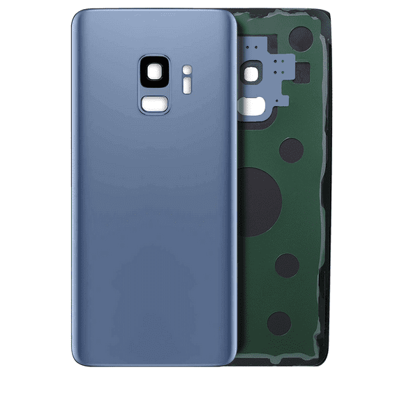 Replacement Back Cover Glass With Camera Lens Compatible For Samsung Galaxy S9 (Service Pack) (Coral Blue)