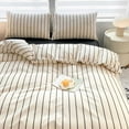 thumbnail image 6 of HauiWeiLyai Home Textile Striped Bedding Set Simple Soft Duvet Cover Sheet Pillowcase Bed Linens for All Season 180*220cm, 6 of 7
