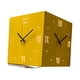 thumbnail image 5 of Reloj de pared de esquina de 10,2 pulgadas, reloj de salón cuadrado, reloj de pared para interiores y exteriores amarillo, 5 of 9