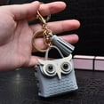thumbnail image 6 of Leather Owl Purse Keychain Cute Cartoon Keyring Pendant for Women Car Bag Charm Clip Accessories Unique Idea, 6 of 7