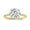 Yellow Gold, variant on ALLORYA IGI Certified 2.00 Carat Solitaire Round Lab Grown White Diamond Textured Shank Engagement Ring for Women in 10K Solid White Gold, Size 6.5