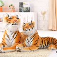 thumbnail image 5 of Juguetes de peluche de leopardo y tigre realistas de 30 a 120 cm, animales de peluche suaves, simulación de tigre blanco, muñeca jaguar, regalos de cumpleaños para niños, 5 of 5