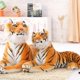 thumbnail image 5 of Juguetes de peluche de leopardo y tigre realistas de 30 a 120 cm, animales de peluche suaves, simulación de tigre blanco, muñeca jaguar, regalos de cumpleaños para niños, 5 of 5