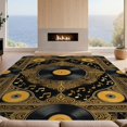 thumbnail image 2 of Design&I 8'x10' Washable Area Rug Cd Record Vintage Note Mosaic Retro Disc Center Soundwave Music Vinyl Refined for Living Room, Family Extra Large Skid-Resistant Low Profile, 2 of 7