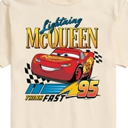 Disneys Cars - Lightning McQueen Think Fast - Mens Short Sleeve Graphic T-Shirt