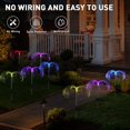 thumbnail image 3 of Lámpara de fuegos artificiales de 2 piezas, lámpara LED de fibra óptica, luces solares de 7 colores para decoración de jardín, para patio, césped, balcón al aire libre, decoración de fiesta, 3 of 5