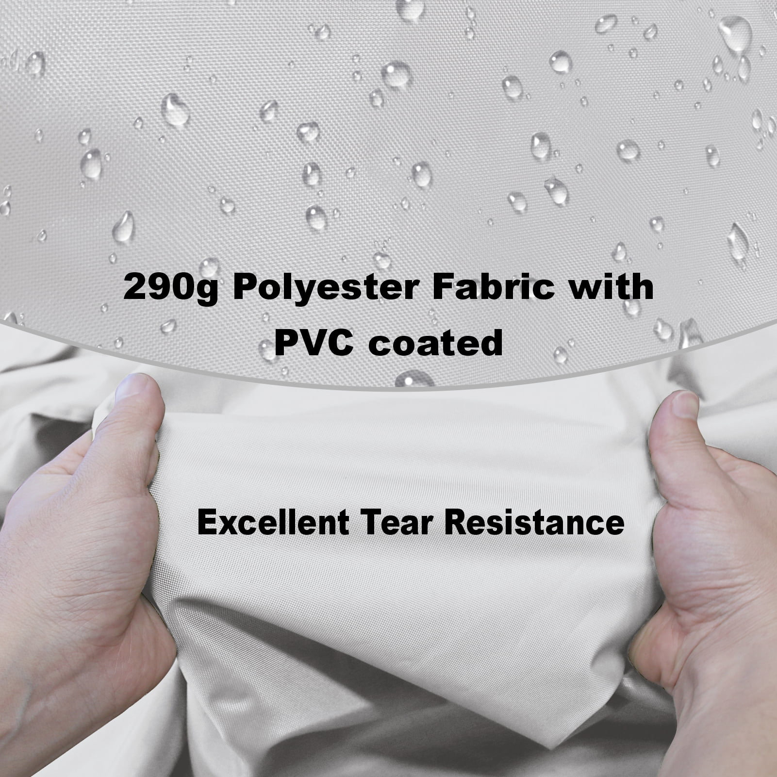 Evita Waterproof Patio Sofa Cover, 148.8" L x 76.4" W x 27.2" H, Outdoor Furniture Cover, Heavy Duty 290G Polyester, Windproof Patio Couch Cover, All Weather Protection