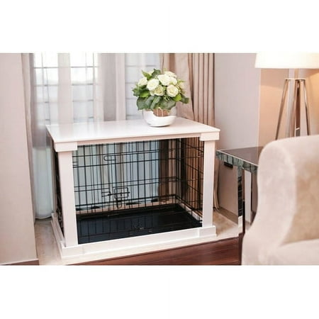 UPC: 0812482020748 | Zoovilla Cage with Crate Cover Dog Crate Dog Kennel White Medium