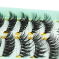 thumbnail image 4 of Pestañas postizas HUOGUO 3D gruesas, largas, negras, paquete de 10 pares, 4 of 5