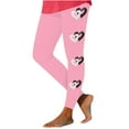 thumbnail image 2 of CLOISE Yoga Leggings Plus Size for Women Valentines Tights Stretchy Skinny Pants Heart Seamless High Waist Workout Bottoms, 2 of 3