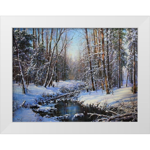 Cernov, Ivan 14x12 White Modern Wood Framed Museum Art Print Titled - Where February meets the Spring I