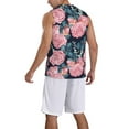 thumbnail image 2 of Honeii Rose Flowers print basktball shirt for men and women, Unisex basketball jersey for Theme party-3X-Large, 2 of 6