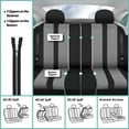 thumbnail image 5 of FH Group Striking Striped Universal Fit Car Seat Covers For Truck SUV Van - Gray Full Set, 5 of 9
