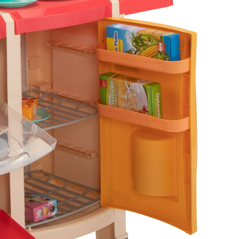 Cute & Easy Kids Play Kitchen from a Cube Shelf