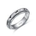 thumbnail image 1 of Anillo giratorio Ladytree S925 de plata de ley con forma de gato, tamaño 8, 1 of 8