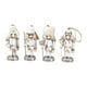 thumbnail image 5 of Mini figura de Cascanueces de madera, Cascanueces navideño tradicional para bodas Plata blanca, 5 of 9