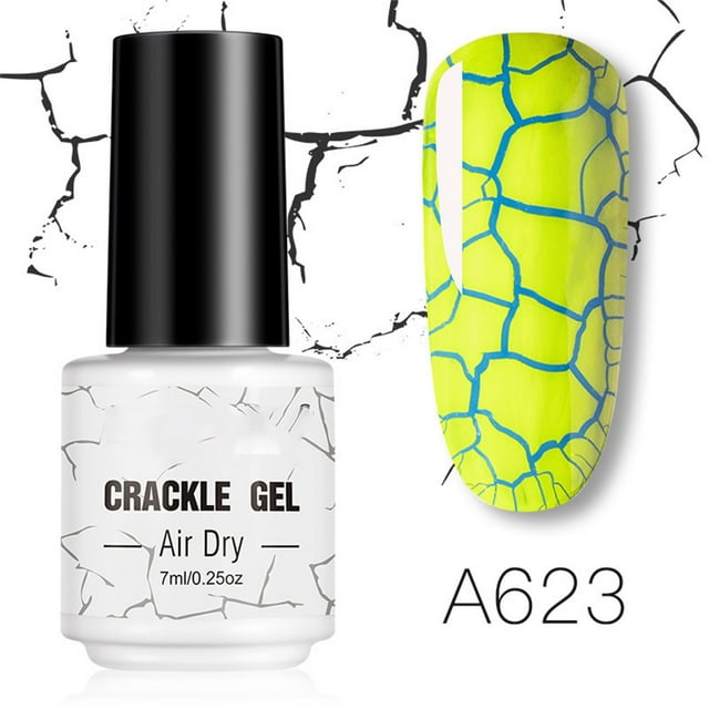 Esmalte de uñas, pegamento craquelador para esmalte de uñas, kit de pegamento craquelador para esmalte de uñas, almohadilla de algodón de 7 ml