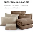 thumbnail image 2 of Catami Cationic Dyeing 7-piece Bed in a Bag Comforter Set with Sheets,Brown,King, 2 of 9