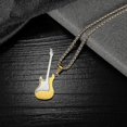 thumbnail image 2 of Collar con colgante de guitarra estilo punk estilo hip hop para hombre y mujer, regalo de joyería, 9A, 2 of 2