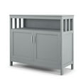 thumbnail image 5 of GVN Kitchen Buffet Sideboard, Cupboard Cabinet, Kitchen Buffet Server Sideboard Storage Cabinet with 2 Doors and Shelf-Gray, 5 of 10