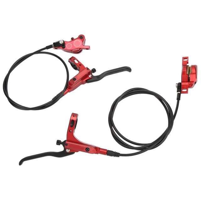4 Piston Oil Brake, Adjustable Bilateral Oil Brake CNC Left Front With Screw For Cycling Black,Red,Blue,Purple