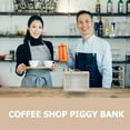 thumbnail image 6 of Tip Jar Decorate Wooden Clear Piggy Bank Holder Adornment Money Saving Bank Desktop Piggy Bank, 6 of 6